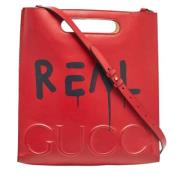 Pre-owned Leather totes Gucci Vintage , Red , Dames