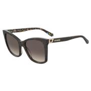 Bruine Acetaat Dames Zonnebril Love Moschino , Brown , Dames