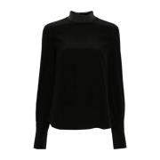 Zijden Blouse Perkins Monille Brunello Cucinelli , Black , Dames