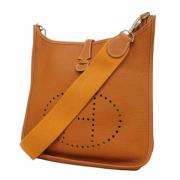 Pre-owned Leather shoulder-bags Hermès Vintage , Orange , Dames