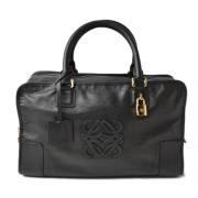 Pre-owned Leather handbags Loewe Pre-owned , Black , Dames