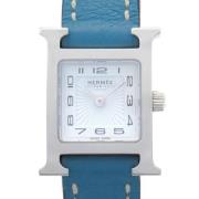 Pre-owned Leather watches Hermès Vintage , White , Dames