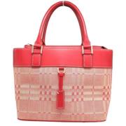 Pre-owned Canvas totes Burberry Vintage , Red , Dames