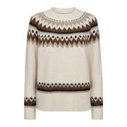 Mayfair Patroon Pullover Sweater Freequent , White , Dames