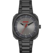 Roestvrijstalen heren kwarts horloge Hugo Boss , Gray , Heren