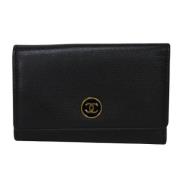 Pre-owned Leather key-holders Chanel Vintage , Black , Unisex