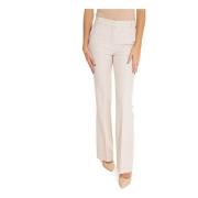 Broek met wijde pijpen en logo Liu Jo , Beige , Dames