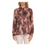 Blouse met tegeldruk en magneetsluiting Liu Jo , Pink , Dames