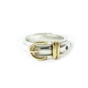 Pre-owned Metal rings Hermès Vintage , Gray , Dames