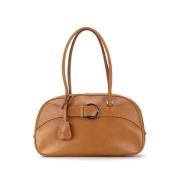 Pre-owned Leather shoulder-bags Prada Vintage , Brown , Dames