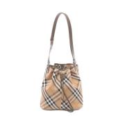 Pre-owned Leather shoulder-bags Burberry Vintage , Beige , Dames