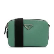 Pre-owned Leather shoulder-bags Prada Vintage , Green , Dames