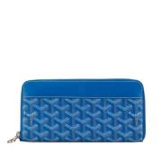 Pre-owned Canvas wallets Goyard Vintage , Blue , Dames