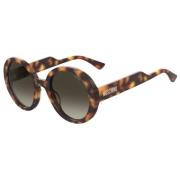 Bruine Acetaat Dames Zonnebril Moschino , Brown , Dames