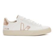 Witte Platine Leren Sneakers Veja , White , Dames