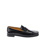 Bracciano Mocs Brushed Calf Testoni , Black , Heren