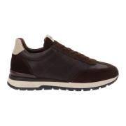 Leren Heren Sneakers Stijlvol Comfortabel Nerogiardini , Brown , Heren