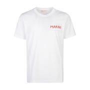 Crew Neck T-Shirt Marni , White , Heren