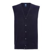 Merino Wol Gilet 12 Gg Boggi Milano , Blue , Heren