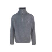 Vos Geborduurde Merinowol Trui Maison Kitsuné , Gray , Heren