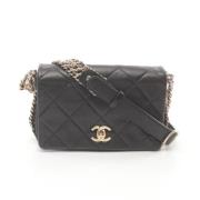 Pre-owned Leather shoulder-bags Chanel Vintage , Black , Dames