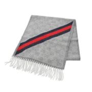 Pre-owned Canvas scarves Gucci Vintage , Gray , Heren