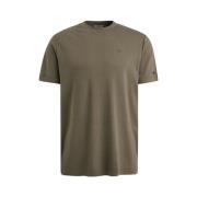 R-Neck Regular Fit Interlock T-Shirt Cast Iron , Green , Heren