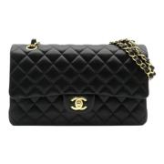 Pre-owned Leather shoulder-bags Chanel Vintage , Black , Dames