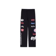 Zwarte Broek met Multi Opschrift Barrow , Black , Heren