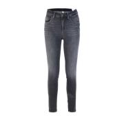 Hoge taille skinny denim jeans Liu Jo , Gray , Dames