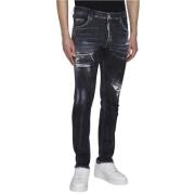 Klassieke Denim Jeans met Vijf Zakken Dsquared2 , Black , Heren