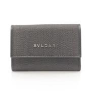 Pre-owned Leather key-holders Bvlgari Vintage , Gray , Dames