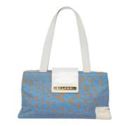 Pre-owned Canvas handbags Bvlgari Vintage , Blue , Dames