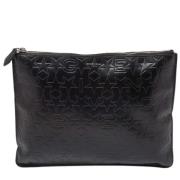 Pre-owned Leather clutches Givenchy Pre-owned , Black , Dames