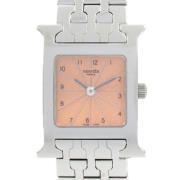 Pre-owned Stainless Steel watches Hermès Vintage , Orange , Dames