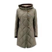 Gewatteerde jas met Cappuccio-stijl Fay , Green , Dames