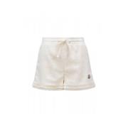 Klassieke Tweed Shorts met Franjekraag Moncler , Beige , Dames