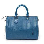 Pre-owned Leather handbags Louis Vuitton Vintage , Blue , Dames