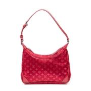 Pre-owned Satin louis-vuitton-bags Louis Vuitton Vintage , Red , Dames