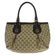 Pre-owned Canvas totes Gucci Vintage , Beige , Dames