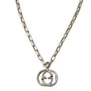 Pre-owned Silver necklaces Gucci Vintage , Gray , Dames