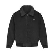 Zwarte Corduroy Sherpa Jas Arte Antwerp , Black , Heren