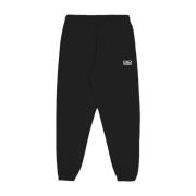 Geborduurde Sweatpant in Zwart Katoen Propaganda , Black , Heren