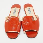 Pre-owned Leather sandals Prada Vintage , Orange , Dames