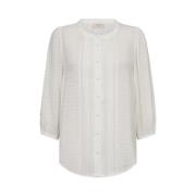 Off-White Losvallende Blouse Freequent , White , Dames