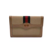 Pre-owned Leather wallets Gucci Vintage , Beige , Dames