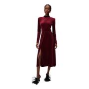 Bordeaux Cherie Jurk Elegant Stijl Undress Code , Red , Dames