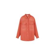 Denim Oversized Shirt met Lange Mouwen Isabel Marant Étoile , Orange ,...