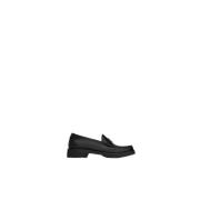 Dikke leren mocassins met Cassandre-detail Saint Laurent , Black , Dam...