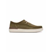 Groene Olijf Wallabee Stijl Sneaker Clarks , Green , Heren